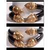 Image 1 : 1800 rose GOLD PINCHBECK ENAMEL bracelets #1654124