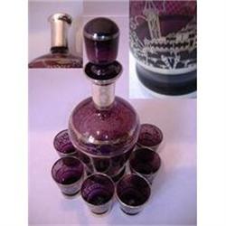 Estate Sale/Amethyst Bohemian Decanter and #1654185