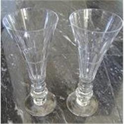 Georgian Fluted Crystal Ale Glasses #1654197