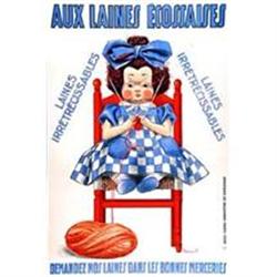 Original Aux Laines Elossaises poster, 1928 #1654256