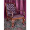 Image 1 : ANTIQUE LIBRARY GOOSE NECK CLUB ACCENT CHAIR  #1654298