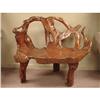 Image 1 : ART TEAK TREE ROOT PRIMITIVE GARDEN BENCH #1654313