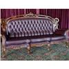 Image 1 : FRENCH VICTORIAN LEATHER SETTEE CHAISE SOFA #1654345