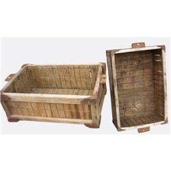 Industrial Wood Storage Crates-Baskets #1654379