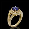 Image 2 : 2.69 ctw Certified Sapphire & Diamond Victorian Ring 14K Yellow Gold - REF-99N3F