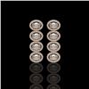 5.33 ctw Oval Cut Diamond Micro Pave Earrings 18K Rose Gold - REF-736X8A