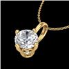 Image 2 : 0.82 ctw VS/SI Diamond Solitaire Art Deco Necklace 18k Yellow Gold - REF-180M2G