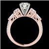 Image 2 : 2.5 ctw Certified Diamond Pave Solitaire Ring 10k Rose Gold - REF-381R8K