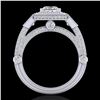 Image 1 : 3 ctw Princess VS/SI Diamond Art Deco 3 Stone Ring 18k White Gold - REF-563H6R