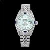 Image 2 : Rolex Ladies Stainless Steel, Diam Dial & Diam/Sapphire Bezel, Sapphire Crystal