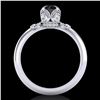 Image 3 : 1 ctw Fancy Black Diamond Engagment Art Deco Ring 18k White Gold - REF-80W2H