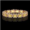 Image 1 : 34.91 ctw Fancy Citrine & Diamond Micro Pave Halo Bracelet 10k Rose Gold - REF-336Y4X