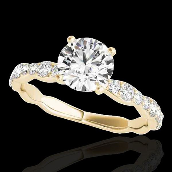 1.4 ctw Certified Diamond Solitaire Ring 10k Yellow Gold - REF-197F8M