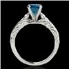 Image 2 : 1.2 ctw SI Certified Fancy Blue Diamond Solitaire Ring 10k White Gold - REF-118X6A