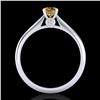 Image 3 : 0.4 ctw Intense Fancy Yellow Diamond Art Deco Ring 18k White Gold - REF-60W2H