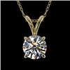 Image 1 : 0.72 ctw Certified Quality Diamond Solitaire Necklace 10k Yellow Gold - REF-61A8N