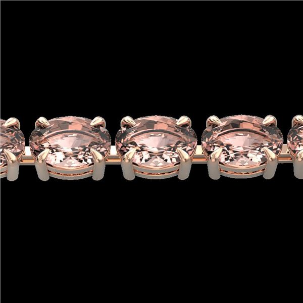 23 ctw Morganite Eternity Designer Bracelet 14k Rose Gold - REF-232N8F