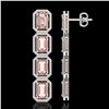 Image 2 : 19.81 ctw Morganite & Diamond Micro Pave Halo Earrings 10k White Gold - REF-424W8H
