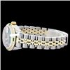 Image 4 : Rolex Men's Two Tone 14K Gold/SS, QuickSet, Diam Dial & Diam/Emerald Bezel
