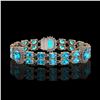 Image 1 : 19.3 ctw Swiss Topaz & Diamond Bracelet 14K Rose Gold - REF-254A5N