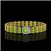 Image 1 : 25.34 ctw Peridot & Diamond Bracelet 14K Yellow Gold - REF-318W2H