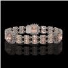 Image 1 : 18.59 ctw Morganite & Diamond Bracelet 14K White Gold - REF-331R8K