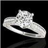 Image 1 : 1.21 ctw Certified Diamond Solitaire Antique Ring 10k White Gold - REF-184M3G