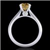 Image 3 : 1.6 ctw Intense Blue Diamond Engagment Art Deco Ring 18k White Gold - REF-216N8F