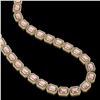 Image 2 : 81.64 ctw Morganite & Diamond Micro Pave Halo Necklace 10k Yellow Gold - REF-1728A2N