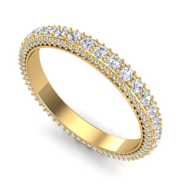 2.25 ctw Diamond Art Deco Eternity Men's Band 18k Yellow Gold - REF-178A2N