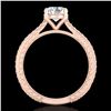 Image 1 : 1.45 ctw VS/SI Diamond Solitaire Art Deco Ring 18k Rose Gold - REF-400H2R