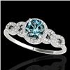 Image 1 : 1.33 ctw SI Certified Fancy Blue Diamond Solitaire Ring 10k White Gold - REF-128A2N