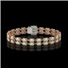 Image 3 : 13.48 ctw Opal & Diamond Bracelet 14K Rose Gold - REF-236N4F