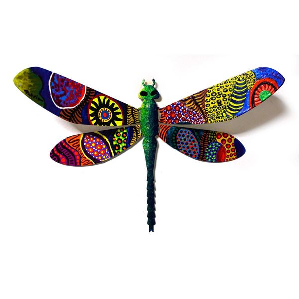 Patricia Govezensky- Original Painting on Cutout Steel "Dragonfly LXXXVII"