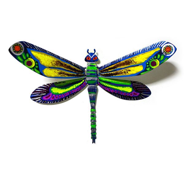 Patricia Govezensky- Original Painting on Cutout Steel "Dragonfly XCVII"