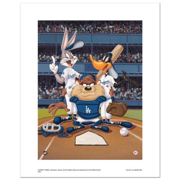  At the Plate (Dodgers)  Numbered Limited Edition Giclee from Warner Bros. with Certificate of Authe