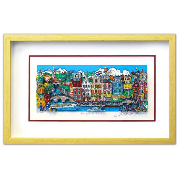 Charles Fazzino- 3D Construction Silkscreen Serigraph "Alluringly Amsterdam"