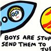 Image 2 : Todd Goldman, "Boys Are Stupider" Original Acrylic Painting on Gallery Wrapped Canvas, Hand Signed w