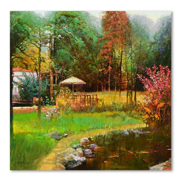 Ming Feng,  Autumn Retreat  Original Oil Painting on Canvas, Hand Signed with Letter of Authenticity