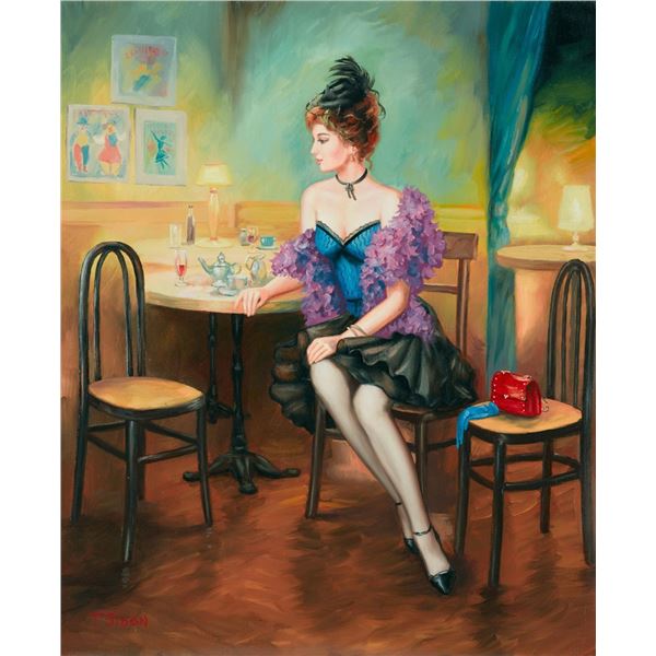 Taras Sidan- Original Giclee on Canvas  Dinner 