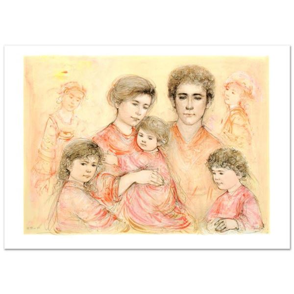  Michael's Family  Limited Edition Lithograph (36  x 26 ) by Edna Hibel (1917-2014), Numbered and Ha