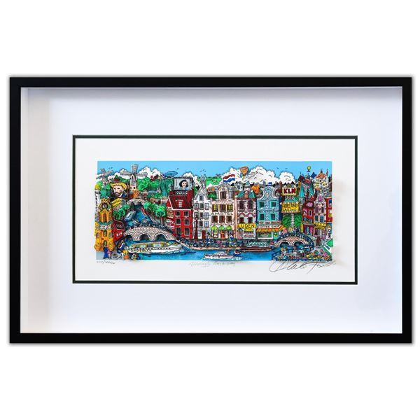 Charles Fazzino- 3D Construction Silkscreen Serigraph "Alluringly Amsterdam"