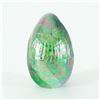 Image 1 : Glass Eye Studios, "Dichroic Egg, Terra" Hand Blown Glass Egg Sculpture (Second).