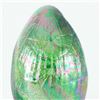 Image 2 : Glass Eye Studios, "Dichroic Egg, Terra" Hand Blown Glass Egg Sculpture (Second).