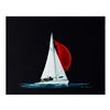 Image 1 : Alex Blokhin, "420 Class Yacht" Original Oil Painting on Canvas, Hand Signed with Letter of Authenti