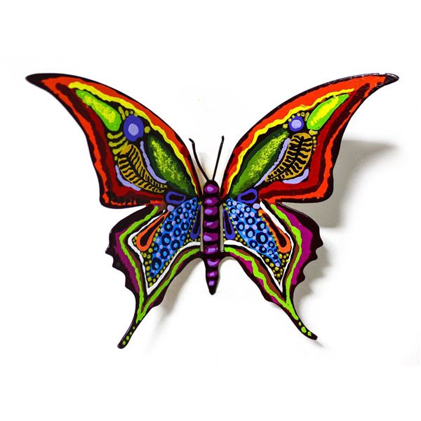 Patricia Govezensky- Original Painting on Cutout Steel "Butterfly CXXIII"
