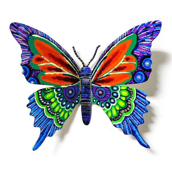 Patricia Govezensky- Original Painting on Cutout Steel "Butterfly CXIX"