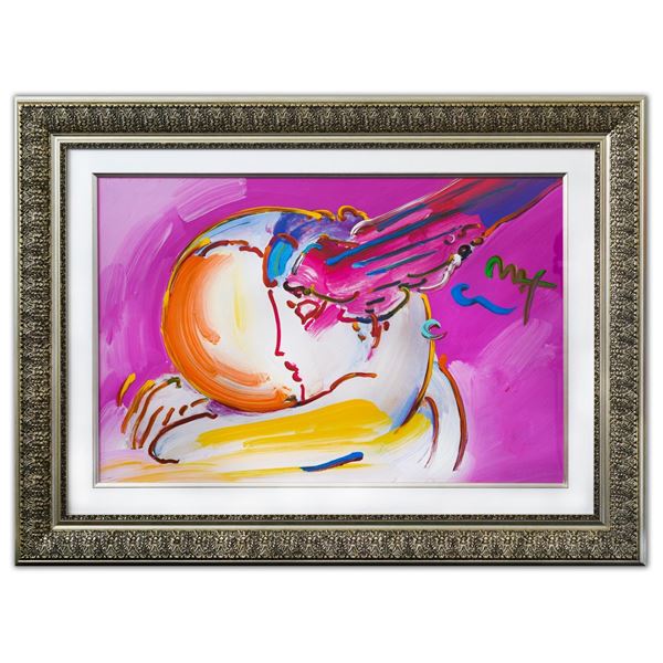 Peter Max- Original Mixed Media "I Love the World"