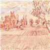 Image 2 : Wayne Ensrud "Aloxe-Carton, Burgundy" Mixed Media Original Artwork; Hand Signed; COA