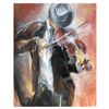 Image 1 : Lena Sotskova, "Street Musician" Hand Signed, Artist Embellished Limited Edition Giclee on Canvas wi